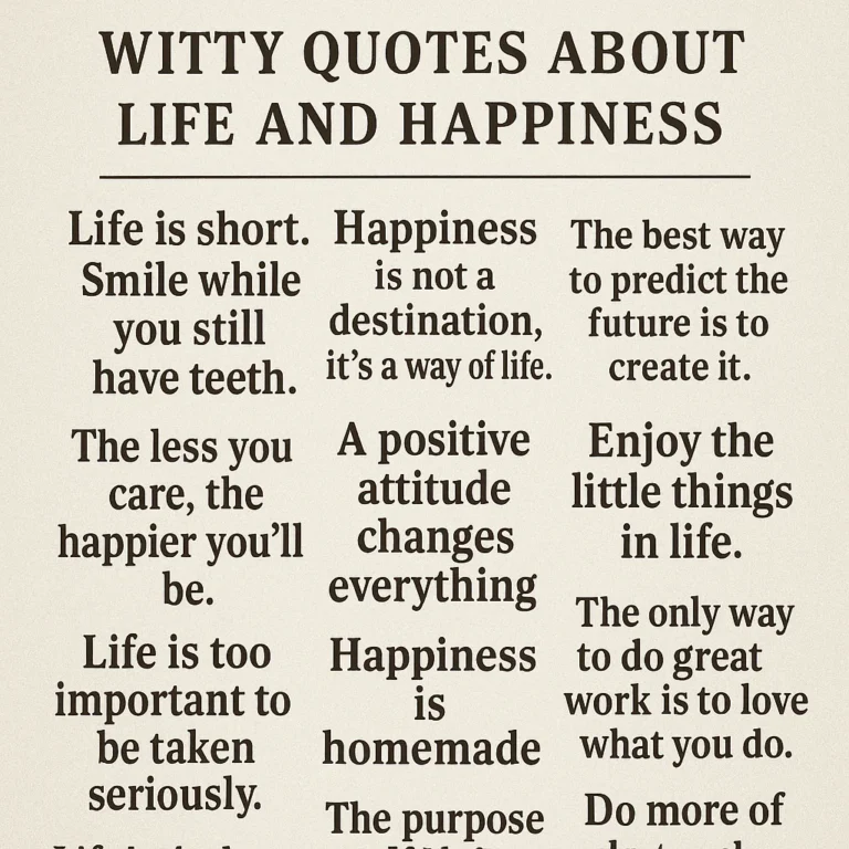 Featured image for 75 Witty Quotes About Life Happiness 2026